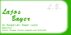 lajos bayer business card